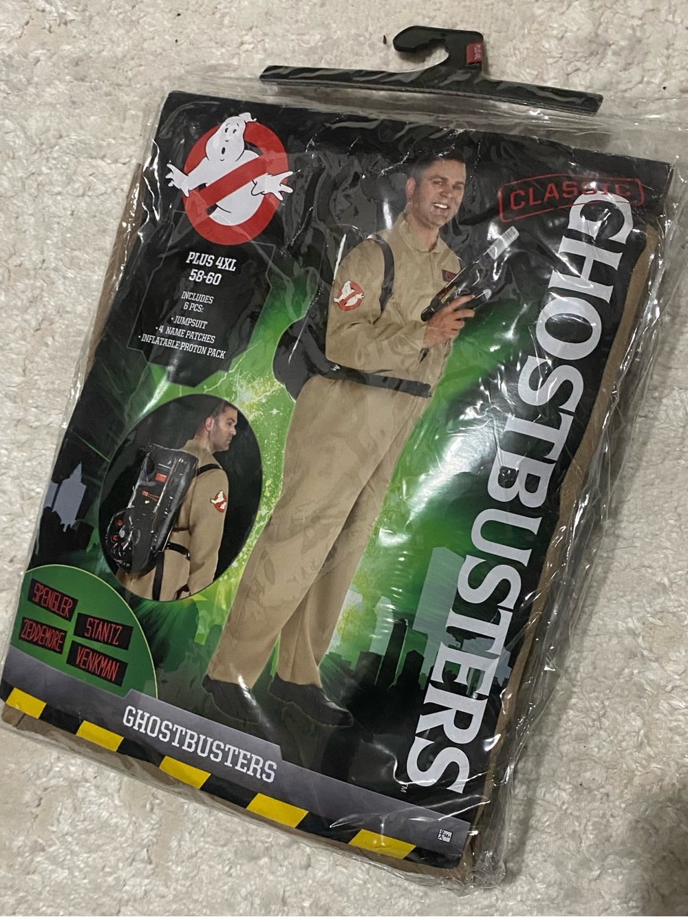 Men’s Ghostbusters Costume with Proton Pack 4xl (58-60)
